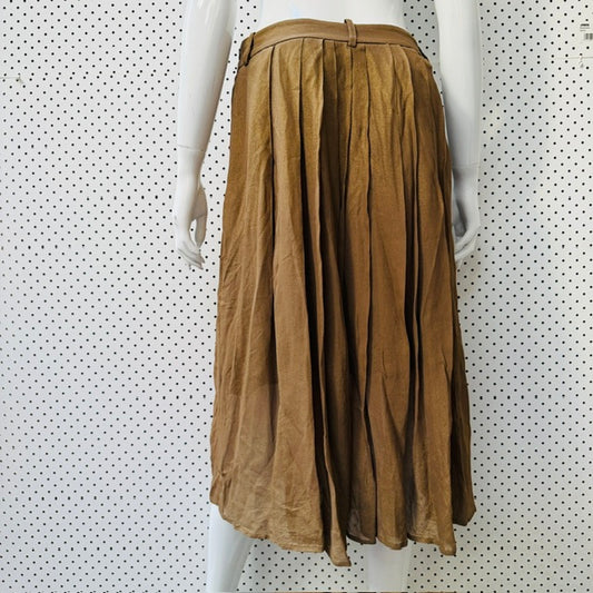 KATE SYLVESTER / gold skirt / m (3923222415378731084)