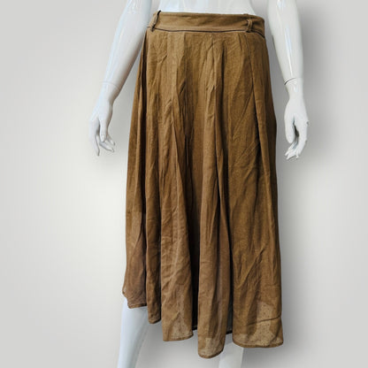 KATE SYLVESTER / gold skirt / m (3923222559192287456)