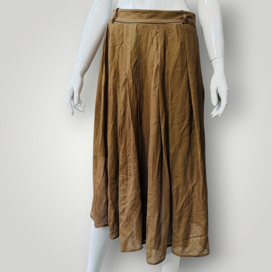 KATE SYLVESTER / gold skirt / m (3923222559192287456)