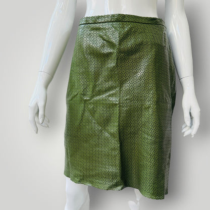 leather / green skirt / s (3923222568095667615)