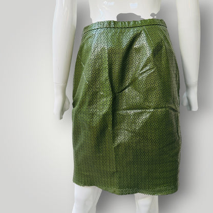 leather / green skirt / s (3923222569950694641)