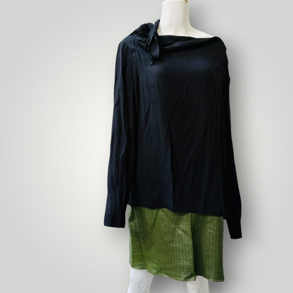 TIBI / feather Weight Eco Crepe Benedict Top / L (3923222573746363492)