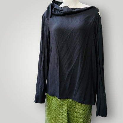 TIBI / feather Weight Eco Crepe Benedict Top / L (3923222575316259497)