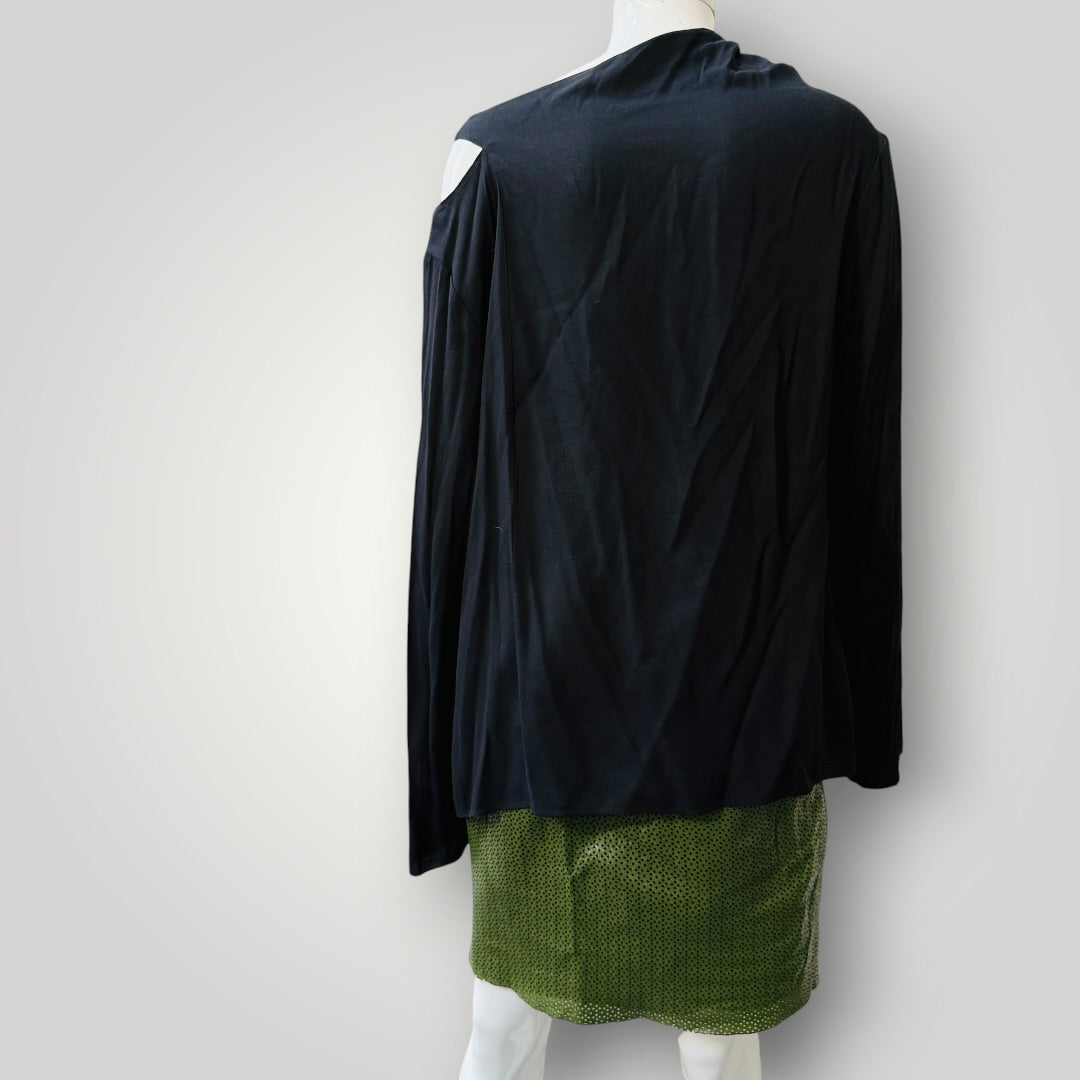 TIBI / feather Weight Eco Crepe Benedict Top / L (3923222576792235340)