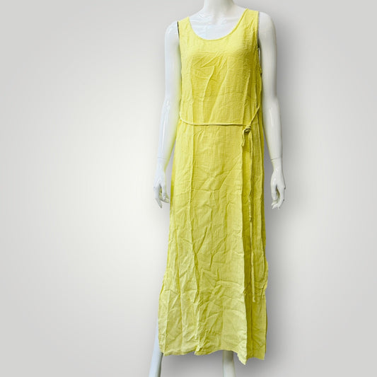 1990s vintage / yellow maxi dress / made in nz / s/m (3923222594765611957)