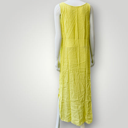 1990s vintage / yellow maxi dress / made in nz / s/m (3923222596304788486)