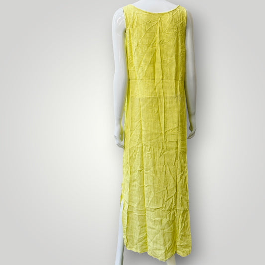 1990s vintage / yellow maxi dress / made in nz / s/m (3923222596304788486)