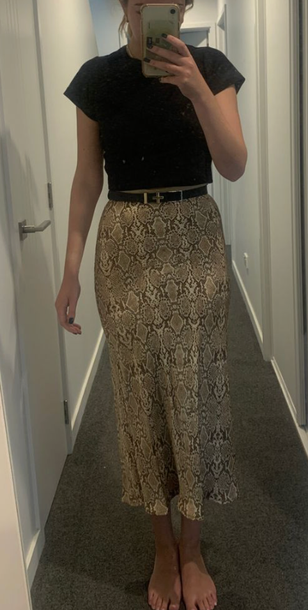 Anine Bing / Bar Skirt in Python / silk / s (3923291202470269679)