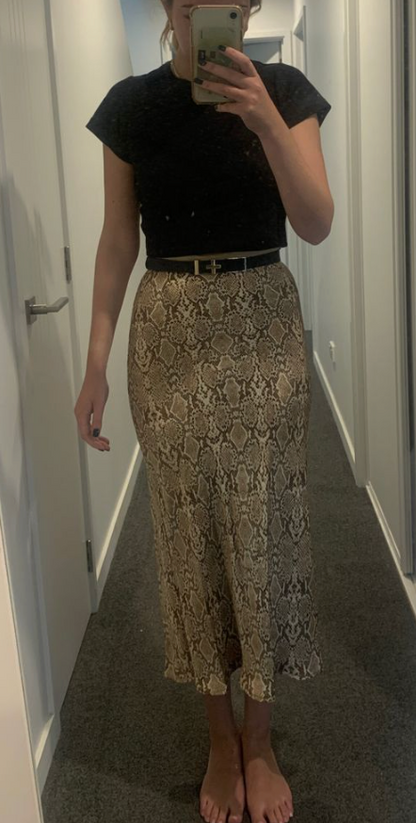 Anine Bing / Bar Skirt in Python / silk / s (3923291202470269679)