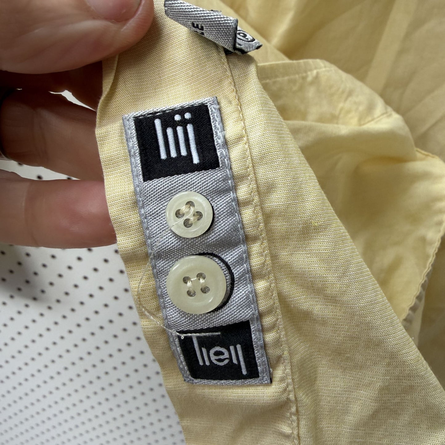 1990s vintage / RIAN RUCCI / yellow cotton button down shirt / L (3923333033407687213)