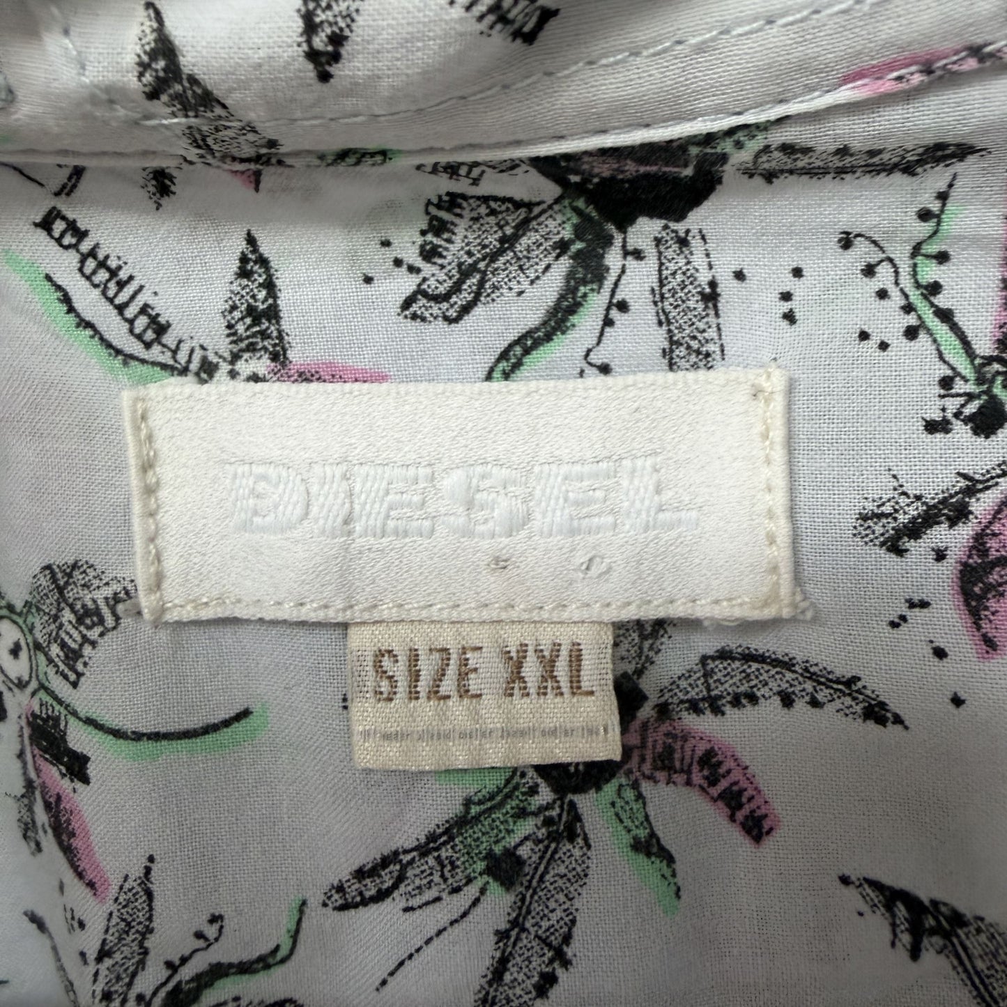 y2k vintage / DIESEL/ print shirt / XXL (3923333056158948744)