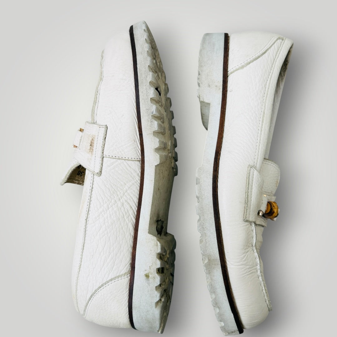 KATHRYN WILSON / flat leather loafers / cream / 38 (3923333210314906442)
