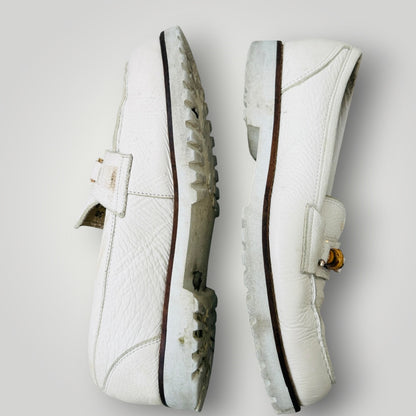 KATHRYN WILSON / flat leather loafers / cream / 38 (3923333210314906442)