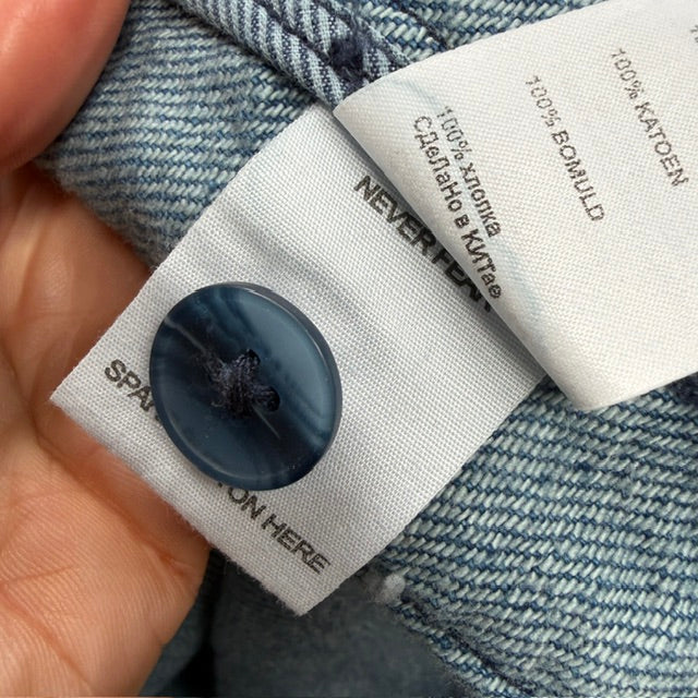 SEASALT CORNWALL / Capstone Jacket / Blue Denim Button Front Chore Coat / 12 (3923740152541717136)