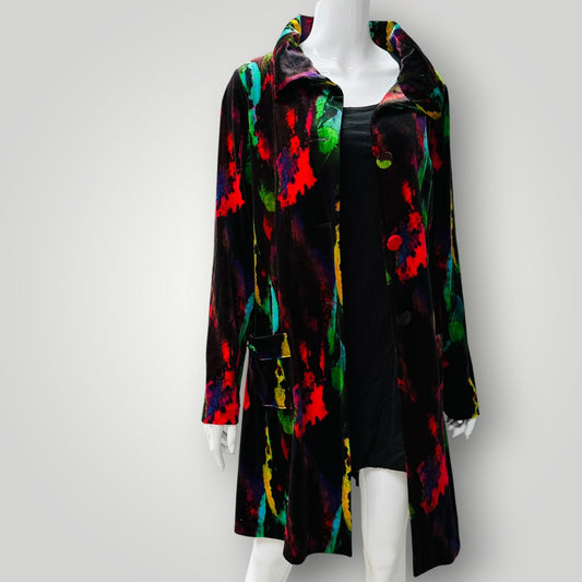 LIFESPACE / artistic velvet coat / multi coloured / s/m (3923740336657594156)