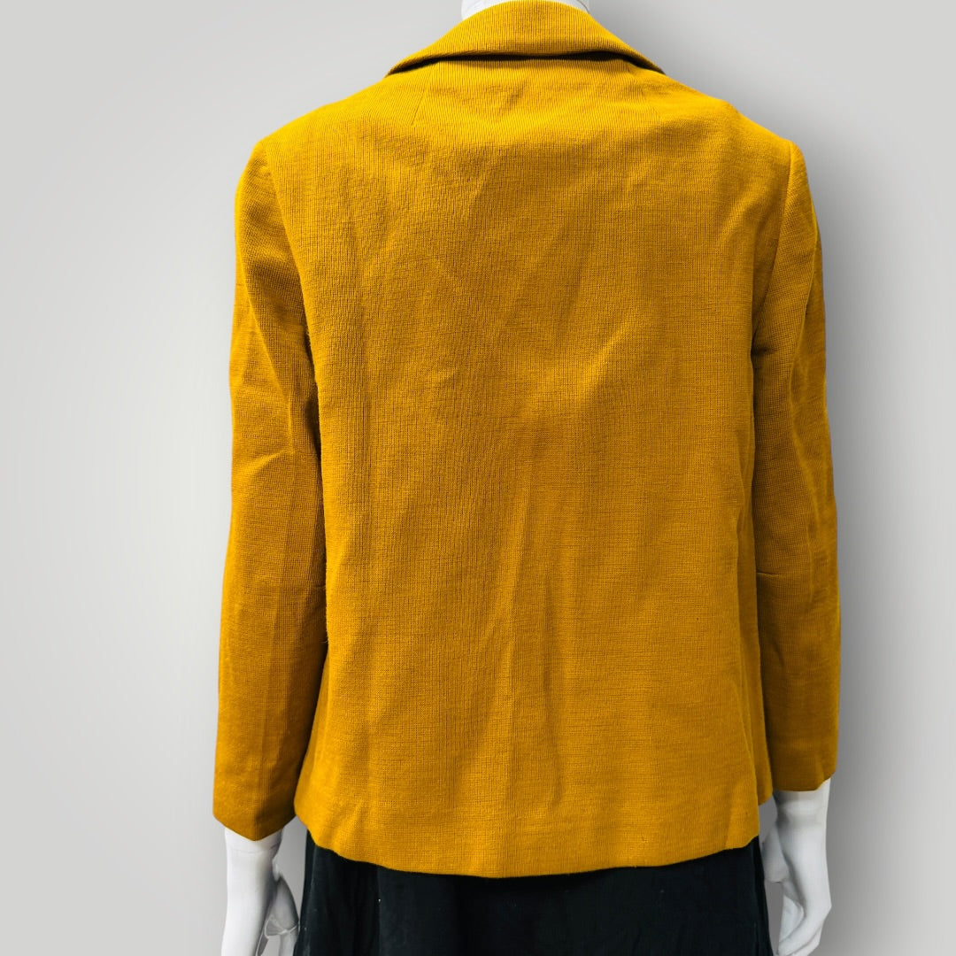 1960s vintage / CANTWELL / mustard wool jacket / s (3923740348625292714)