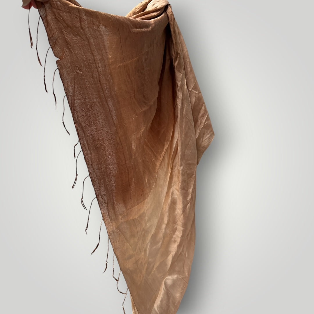 SILK / scarf / browns + golds / large (3923827501510052722)