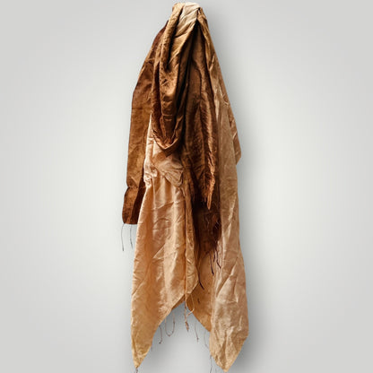 SILK / scarf / browns + golds / large (3923827502941494461)