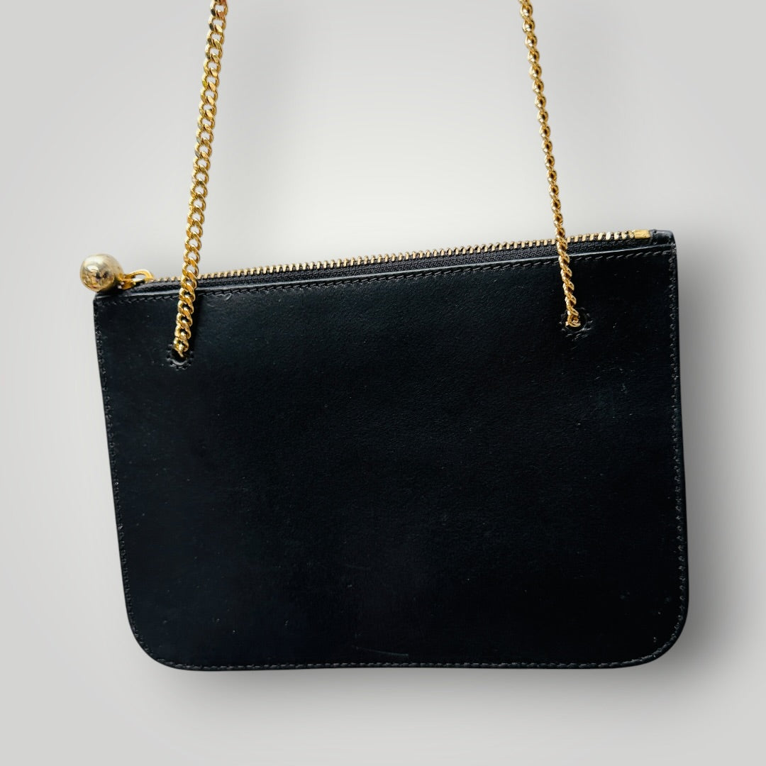 & Other Stories / black leather bag with gold shoulder chain (3923827527978434792)