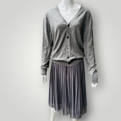 UNIQLO / white pleated skirt / L (3923827532548847882)