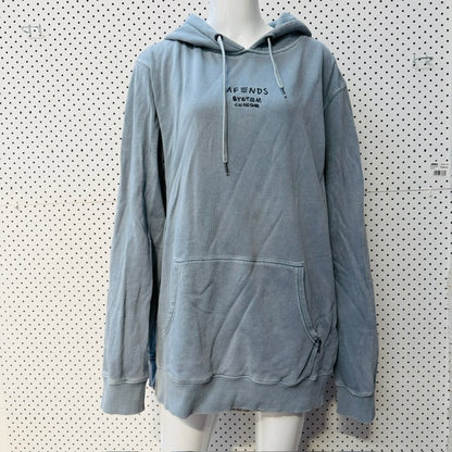 AFENDS / blue grey hoodie / L (3923894391506049369)