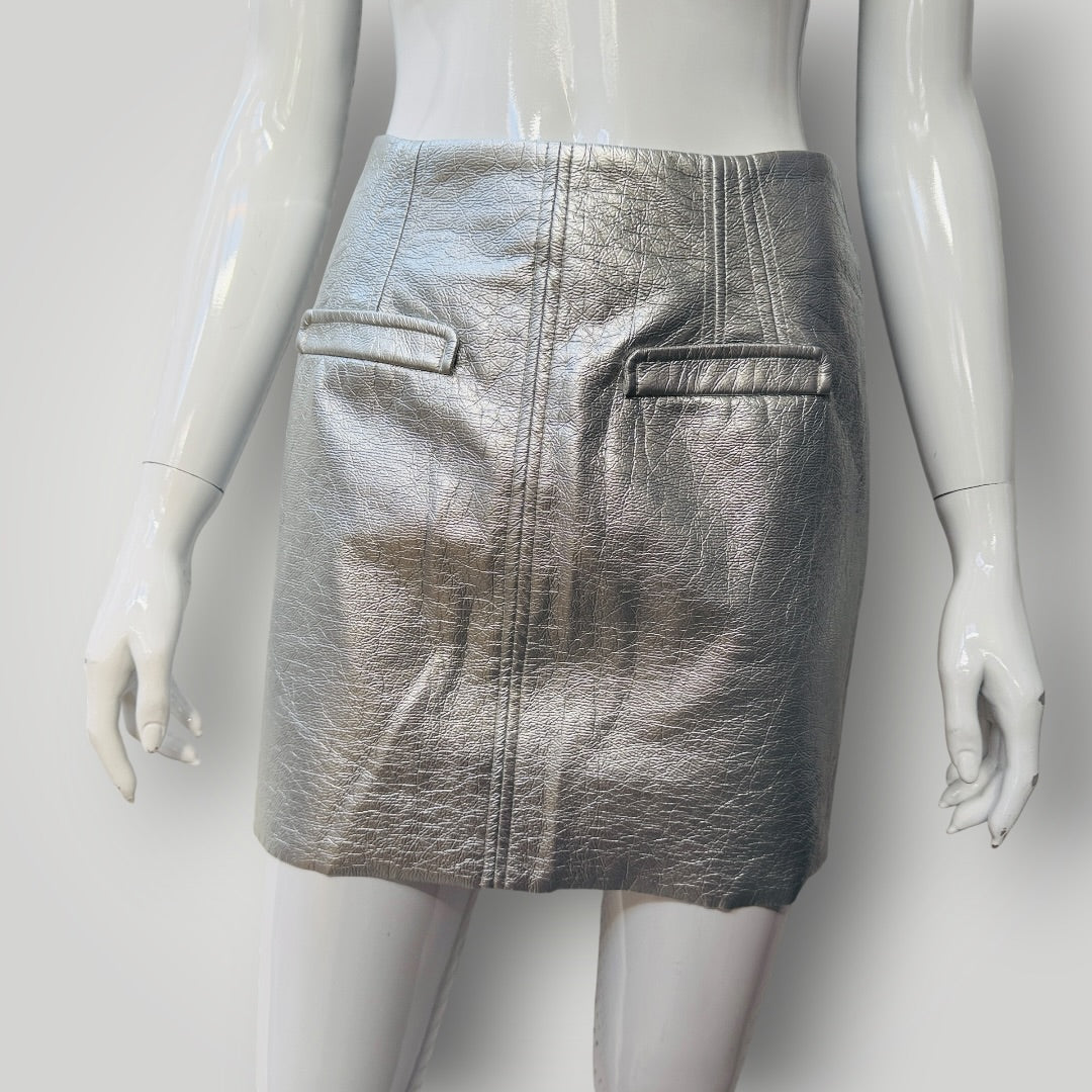 silver / mini skirt / s (3923894666371880083)