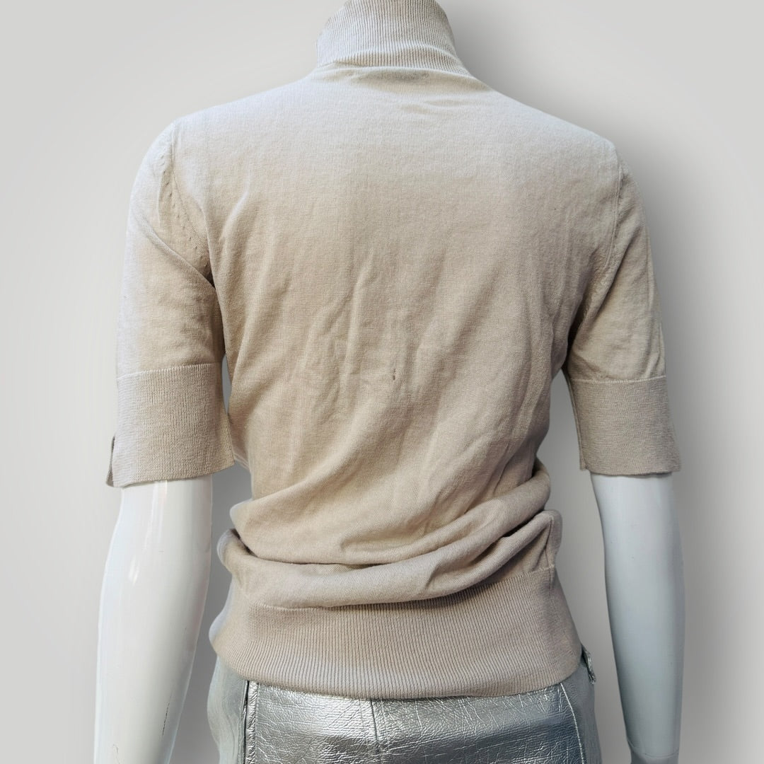 COUNTRY ROAD / wool silk turtle neck top / s (3923894673622867113)