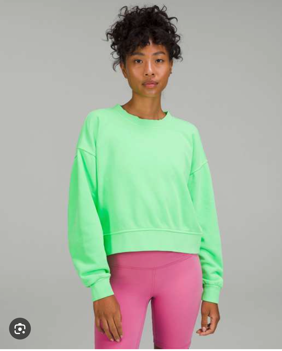 LULULEMON / Perfectly Oversized Cropped Crew sweatshirt / s (3923896023798377634)