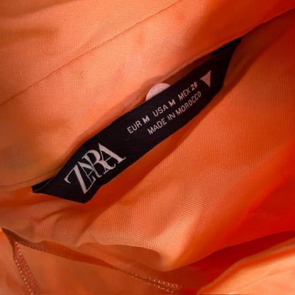 ZARA / bright orange satin mini dress / s/m (3924008846992487497)