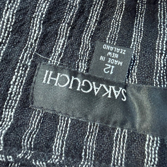 SAKAGUCHI / linen bubble hem skirt / 12 / made in nz (3924008885454280600)