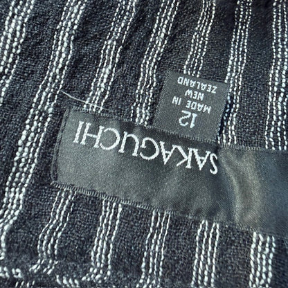 SAKAGUCHI / linen bubble hem skirt / 12 / made in nz (3924008885454280600)