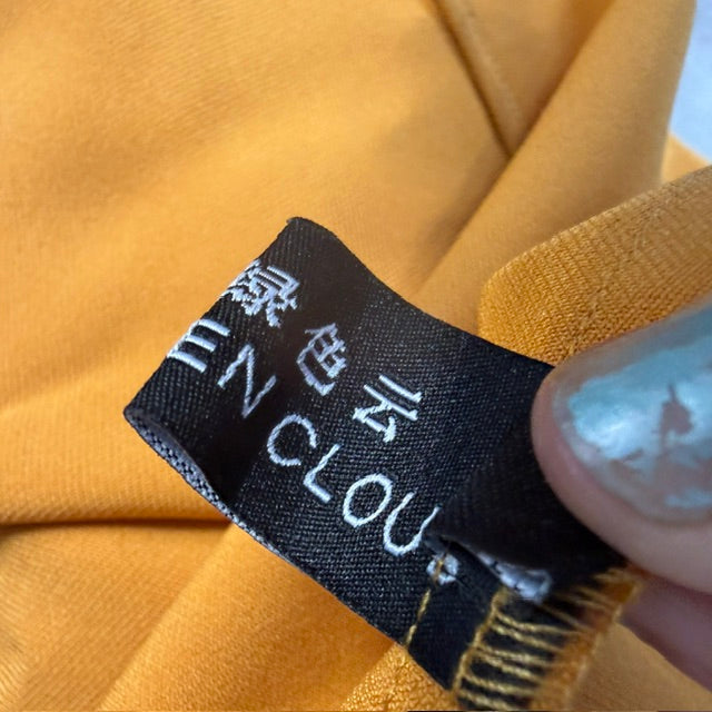 GREEN CLOU / yellow a line skirt / s (3924008925689604832)