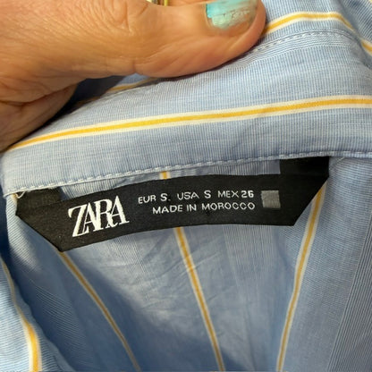 ZARA / blue button down shirt / s (3924008931615869142)