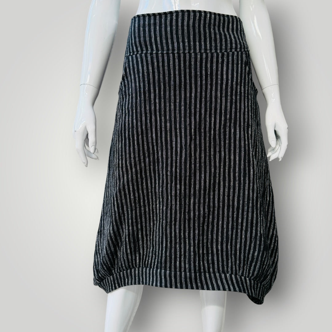 SAKAGUCHI / linen bubble hem skirt / 12 / made in nz (3924009060996795276)
