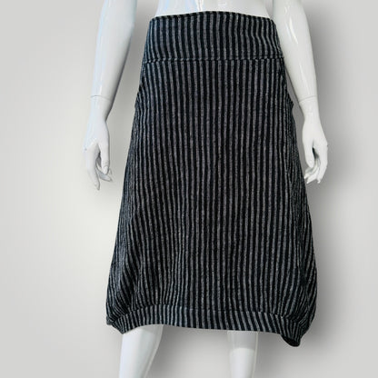 SAKAGUCHI / linen bubble hem skirt / 12 / made in nz (3924009060996795276)