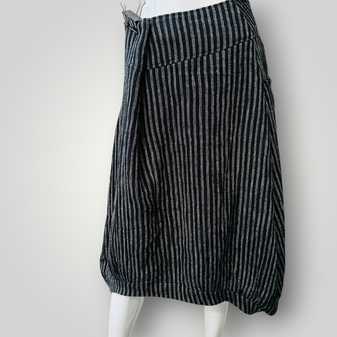 SAKAGUCHI / linen bubble hem skirt / 12 / made in nz (3924009068396929843)