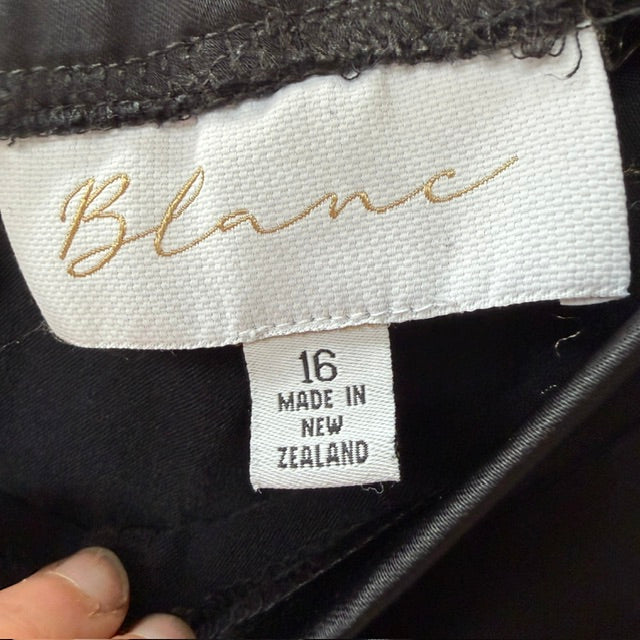 BLANC / satin pants / 16 / made in nz (3924355015206746921)