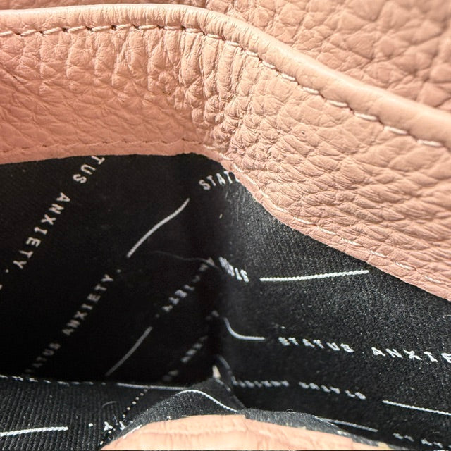 STATUS ANXIETY / beige leather wallet (3924355166661516879)