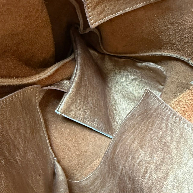 Création Cuir Flèche / unique artisanal bag in brown leather (3924355223280792670)