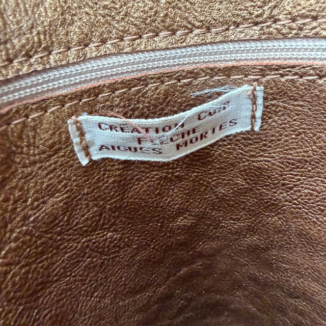 Création Cuir Flèche / unique artisanal bag in brown leather (3924355226471865737)