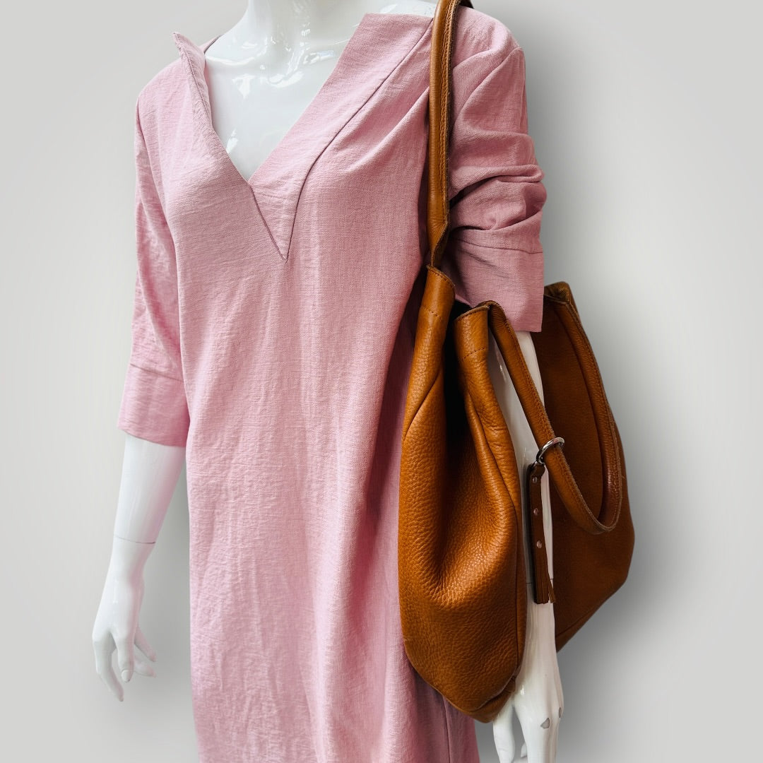 Création Cuir Flèche / unique artisanal bag in brown leather (3924432077484068612)