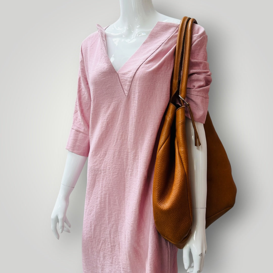 Création Cuir Flèche / unique artisanal bag in brown leather (3924432078909829878)