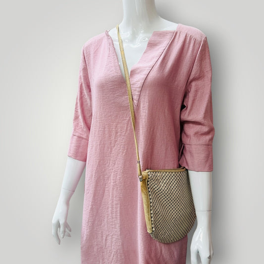 1960s vintage / OROTON / metallic mesh crossbody bag (3924432093938437918)