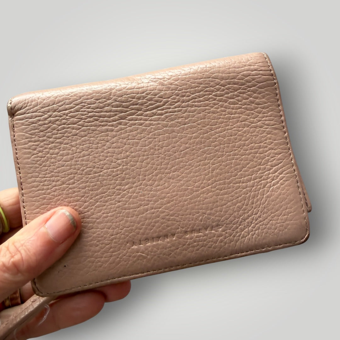 STATUS ANXIETY / beige leather wallet (3924432117345187086)