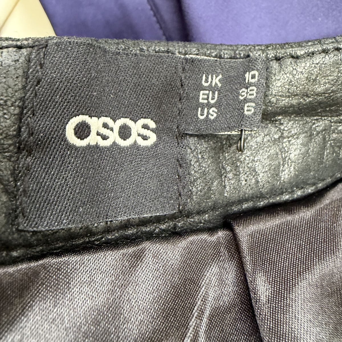 ASOS / leather skirt / 10 (3924503210100622117)