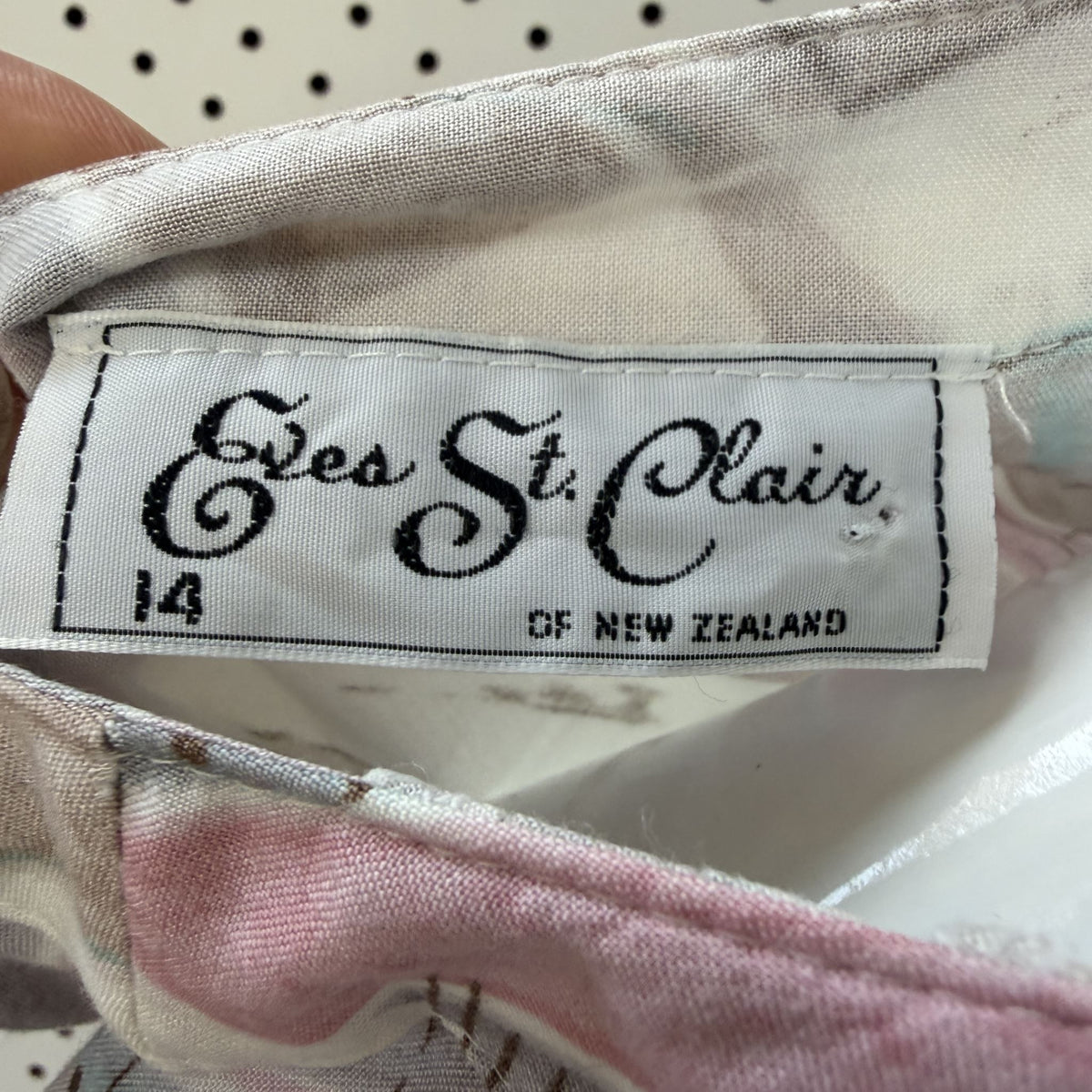 1990s nz vintage / EVES ST CLAIR / patterned top / 14 (3924503323990501780)
