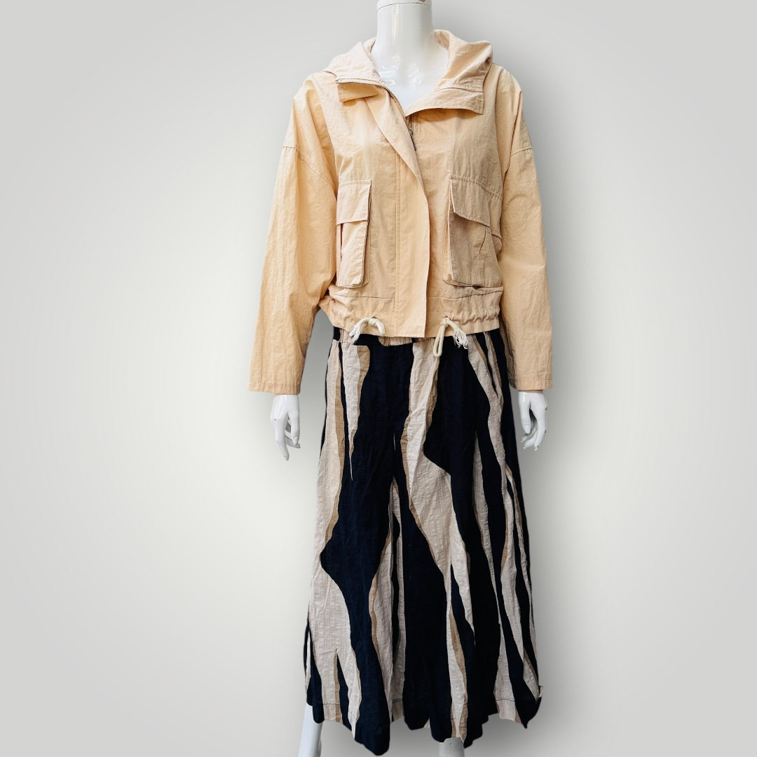 ANNE MARDELL / patterned skirt / 14 / made in nz (3924504320558295831)