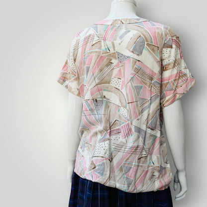 1990s nz vintage / EVES ST CLAIR / patterned top / 14 (3924504355348017144)