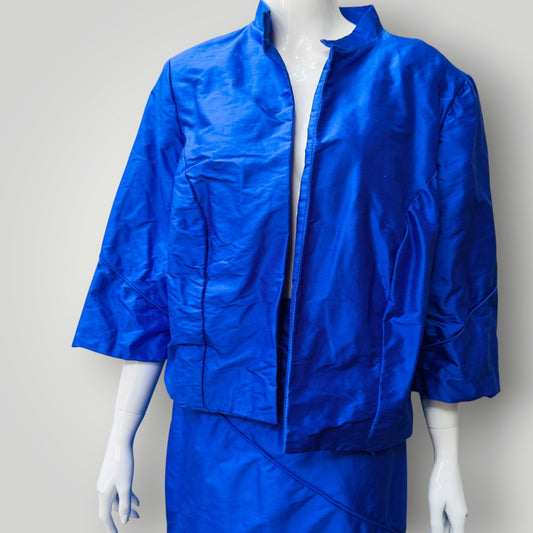 SISTERS3 / silk skirt and jacket / purple / made in nz (3924504363956187985)