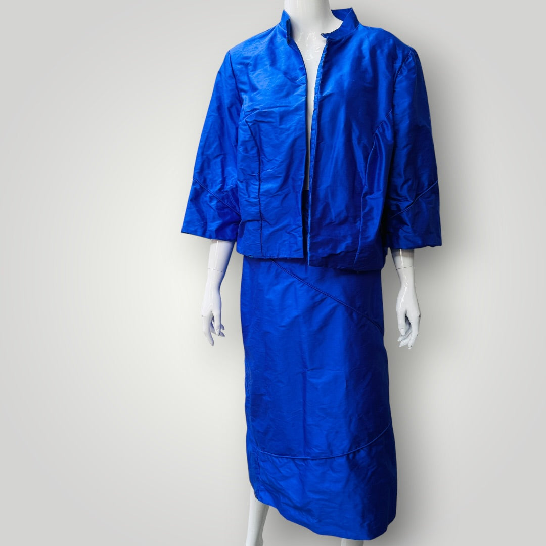 SISTERS3 / silk skirt and jacket / purple / made in nz (3924504368314684081)